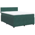 Giroletto a Molle con Materasso Verde Scuro 140x190 cm Velluto