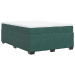 Giroletto a Molle con Materasso Verde Scuro 140x190 cm Velluto