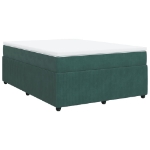 Giroletto a Molle con Materasso Verde Scuro 140x190 cm Velluto