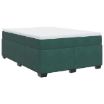 Giroletto a Molle con Materasso Verde Scuro 140x200 cm Velluto