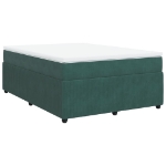 Giroletto a Molle con Materasso Verde Scuro 140x200 cm Velluto