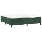 Giroletto a Molle con Materasso Verde Scuro 160x200 cm Velluto