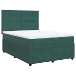 Giroletto a Molle con Materasso Verde Scuro 160x200 cm Velluto