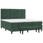 Giroletto a Molle con Materasso Verde Scuro 160x200 cm Velluto