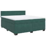 Giroletto a Molle con Materasso Verde Scuro 180x200 cm Velluto