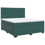 Giroletto a Molle con Materasso Verde Scuro 180x200 cm Velluto