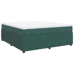 Giroletto a Molle con Materasso Verde Scuro 180x200 cm Velluto