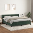 Giroletto a Molle con Materasso Verde Scuro 180x200 cm Velluto