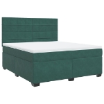 Giroletto a Molle con Materasso Verde Scuro 180x200 cm Velluto