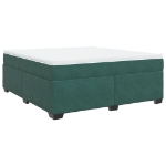 Giroletto a Molle con Materasso Verde Scuro 180x200 cm Velluto