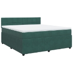Giroletto a Molle con Materasso Verde Scuro 180x200 cm Velluto