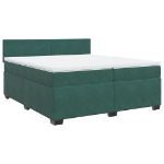 Giroletto a Molle con Materasso Verde Scuro 200x200 cm Velluto