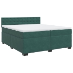 Giroletto a Molle con Materasso Verde Scuro 200x200 cm Velluto
