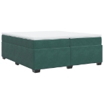 Giroletto a Molle con Materasso Verde Scuro 200x200 cm Velluto