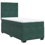 Giroletto a Molle con Materasso Verde Scuro 80x200 cm Velluto