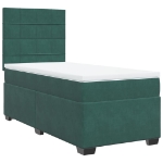 Giroletto a Molle con Materasso Verde Scuro 80x200 cm Velluto