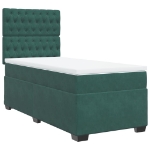 Giroletto a Molle con Materasso Verde Scuro 80x200 cm Velluto