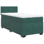 Giroletto a Molle con Materasso Verde Scuro 80x200 cm Velluto