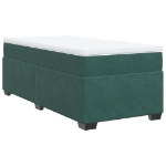 Giroletto a Molle con Materasso Verde Scuro 80x200 cm Velluto