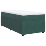 Giroletto a Molle con Materasso Verde Scuro 80x200 cm Velluto