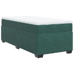 Giroletto a Molle con Materasso Verde Scuro 90x190 cm Velluto
