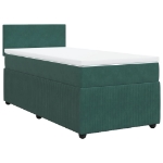Giroletto a Molle con Materasso Verde Scuro 90x190 cm Velluto