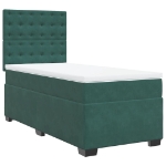 Giroletto a Molle con Materasso Verde Scuro 90x200 cm Velluto