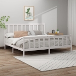 Giroletto Bianco in Legno Massello 180x200 cm Super King