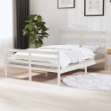 Giroletto Bianco Legno Massello di Pino 120x190cm Small Double