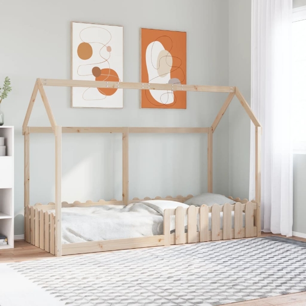 Giroletto Casetta per Bambini 80x200 cm Legno Massello di Pino