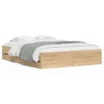 Giroletto Cassetti Rovere Sonoma 140x190 cm Legno Multistrato