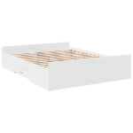 Giroletto con Cassetti Bianco 150x200 cm in Legno Multistrato