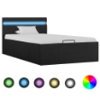 Giroletto con Contenitore e LED Grigio Scuro Tessuto 100x200 cm