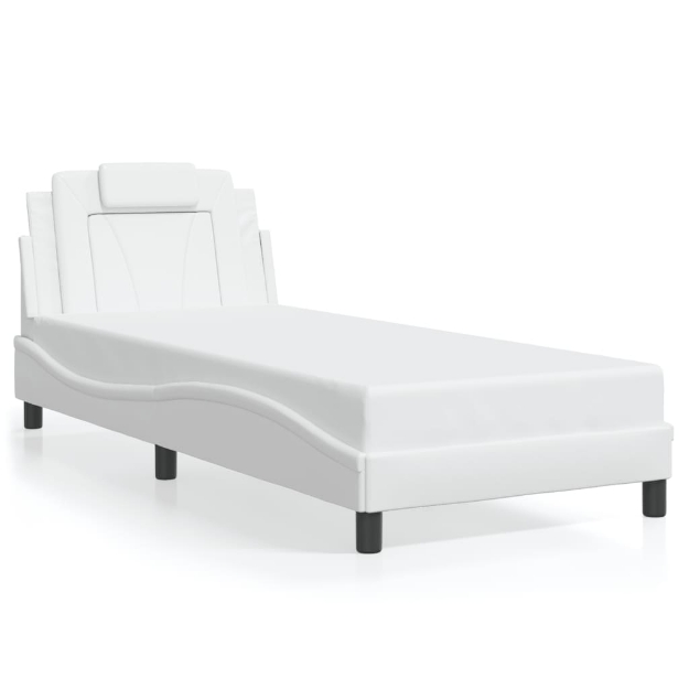 Giroletto con Luci LED Bianco 90x200 cm in Similpelle