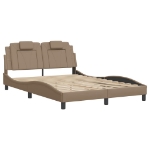 Giroletto con Luci LED Cappuccino 140x190 cm in Similpelle