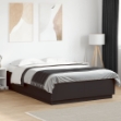 Giroletto con Luci LED Nero 160x200 cm in Legno Multistrato