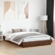 Giroletto con Luci LED Rovere Marrone 140x200 cm