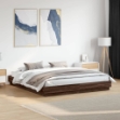 Giroletto con Luci LED Rovere Marrone 200x200 cm