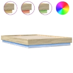 Giroletto con Luci LED Rovere Sonoma 160x200 cm