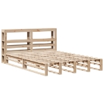 Giroletto con Testiera 135x190 cm in Legno Massello di Pino