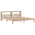 Giroletto con Testiera 200x200 cm in Legno Massello di Pino