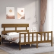 Giroletto con Testiera ambra King Size in Legno Massello