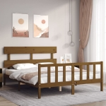 Giroletto con Testiera ambra King Size in Legno Massello