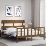 Giroletto con Testiera ambra King Size in Legno Massello