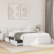 Giroletto con Testiera Bianco 120x190 cm in Legno Multistrato
