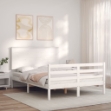 Giroletto con Testiera Bianco 140x190 cm in Legno Massello