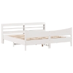 Giroletto con Testiera Bianco 180x200 cm Massello Pino