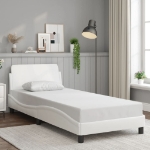 Giroletto con Testiera Bianco 80x200 cm in Similpelle