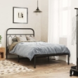 Giroletto con Testiera in Metallo Nero 107x203 cm