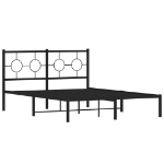 Giroletto con Testiera in Metallo Nero 140x190 cm